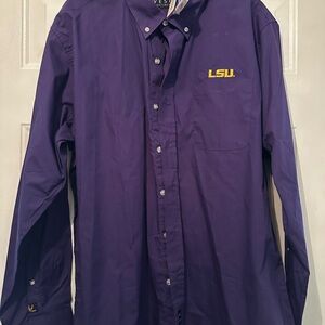 Vesi Sportswear Shirt Mens XL purple Long Sleeve Button Up NWT